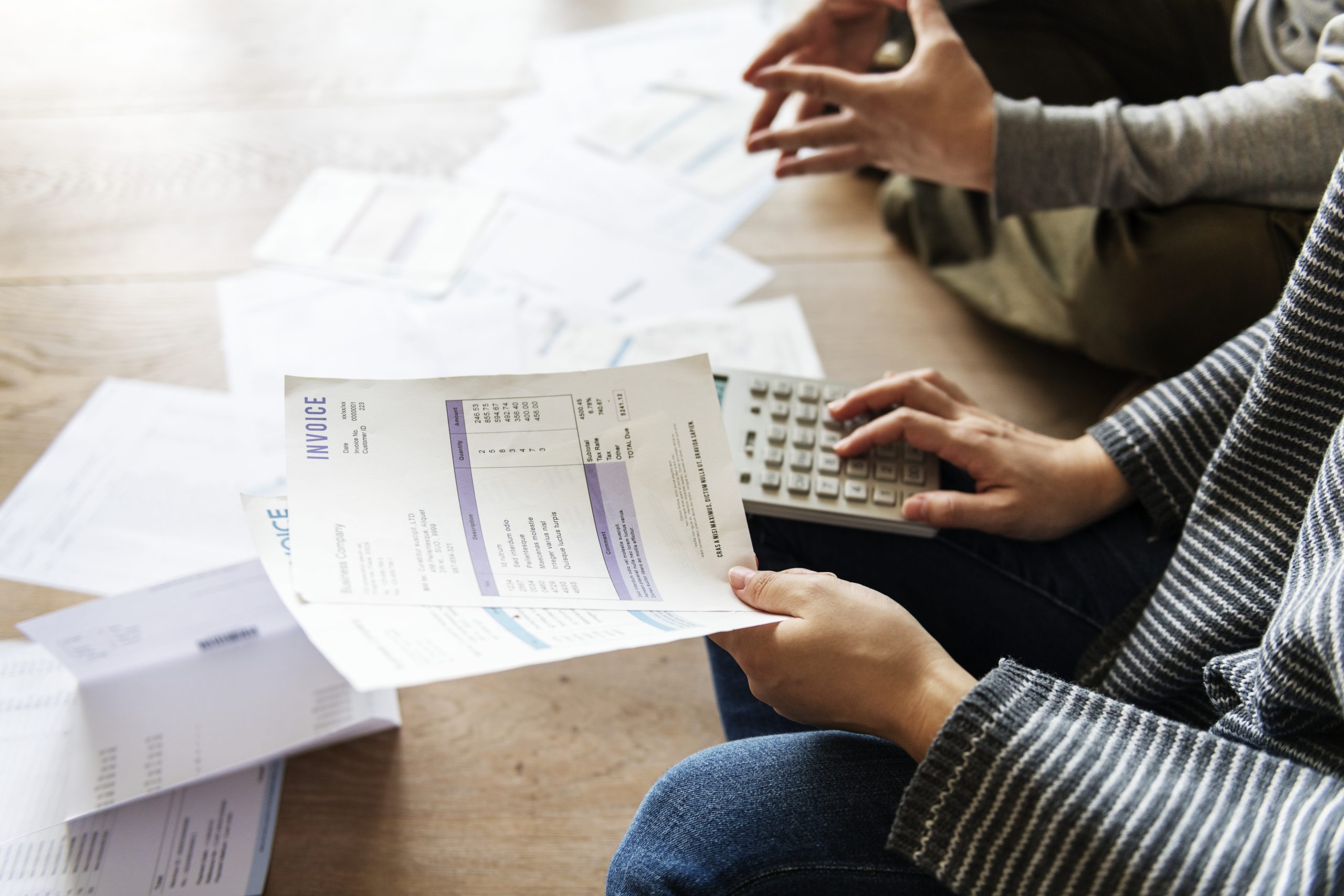 Couple managing the debt