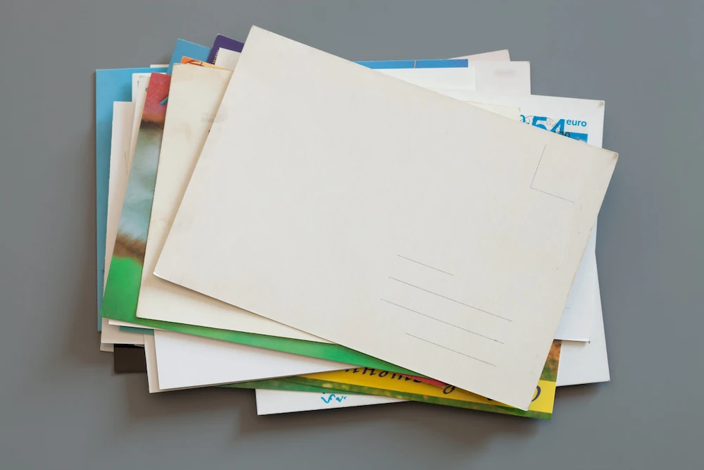 A pile of colourful cards